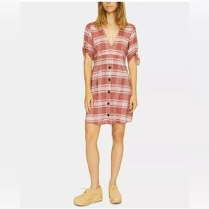 Sanctuary Modern Love Button Dress Sedona Plaid NWT Nordstrom’s